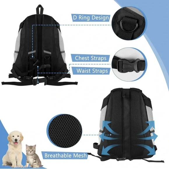 NEW Dog Carrier Backpack For Small Dogs Breathable Head Out Design - Picture 4 of 7